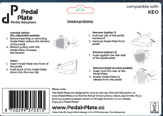 Pedal Plate | Keo | Compatible with Look Keo