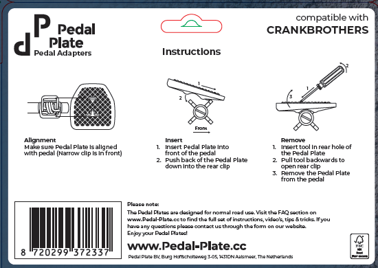 Pedal Plate | CB | Compatible with Crankbrothers Eggbeater & Candy